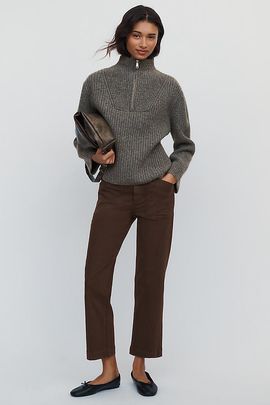 PAIGE Quincy Mid Rise Relaxed Ankle Jeans