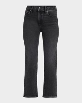 PAIGE Reece High-Rise Crop Bootcut Jeans