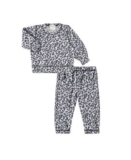 Paigelauren Paigelauren Paigelauren Unisex Hacci Loungewear Set in Leopard Print