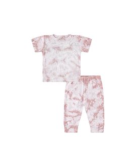 Paigelauren Paigelauren Unisex Rib Loungewear Set in Tie Dye