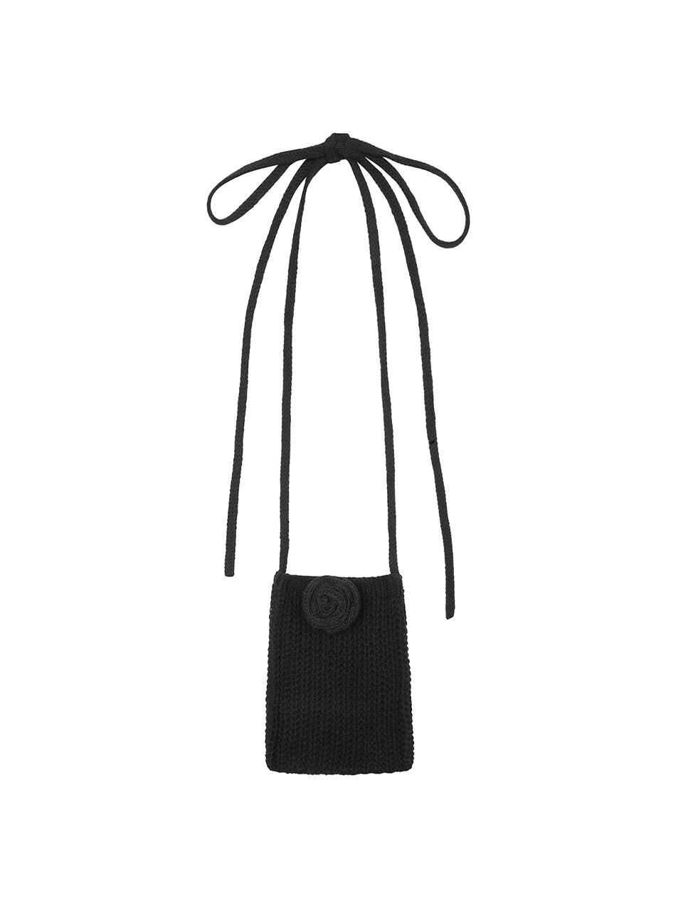 PAIN OR PLEASURE Detachable Corsage Adjustable Strap Mini Bag [Black]