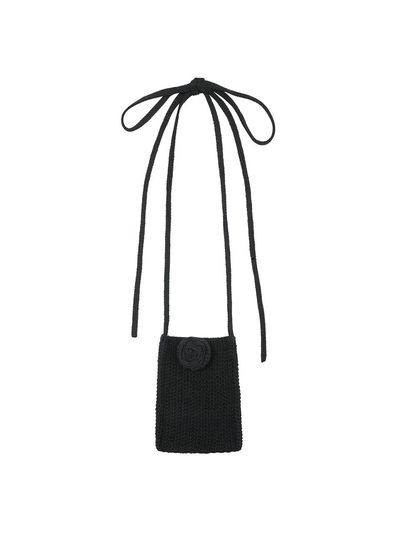 PAIN OR PLEASURE Detachable Corsage Adjustable Strap Mini Bag [Black]