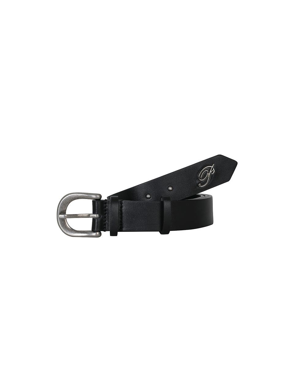 PAIN OR PLEASURE Signature Italian Premium Leather Belt [Black]