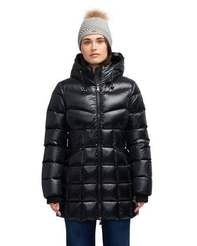 Pajar Pajar Women's Zola Box Quilt Mid-Length Puffer with Fixed Hood