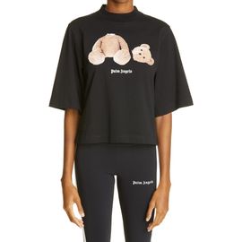 Palm Angels Palm Angels Bear Graphic Crop Cotton Tee