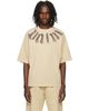 Palm Angels Palm Angels Beige Big Neck Logo Loose T-shirt - 1