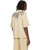 Palm Angels Palm Angels Beige Big Neck Logo Loose T-shirt - 3