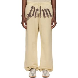 Palm Angels Palm Angels Beige Big Waist Logo Sweatpants