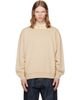 Palm Angels Palm Angels Beige Neck Logo Regular Crew Sweatshirt - 1