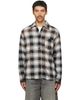 Palm Angels Palm Angels Black & Off-White Classic Logo Check Shirt - 1