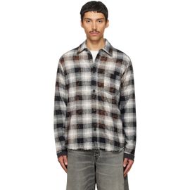 Palm Angels Palm Angels Black & Off-White Classic Logo Check Shirt