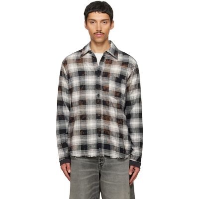 Palm Angels Palm Angels Black & Off-White Classic Logo Check Shirt
