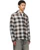 Palm Angels Palm Angels Black & Off-White Classic Logo Check Shirt - 2