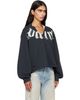 Palm Angels Palm Angels Black Big Neck Logo Balloon Crew Sweatshirt - 2