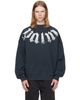 Palm Angels Palm Angels Black Big Neck Logo Loose Sweatshirt - 1