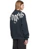 Palm Angels Palm Angels Black Big Neck Logo Loose Sweatshirt - 3