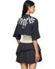 Palm Angels Palm Angels Black Big Neck Logo Mini T-shirt - 3