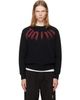Palm Angels Palm Angels Black Big Neck Logo Sweater - 1
