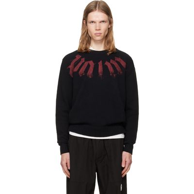 Palm Angels Palm Angels Black Big Neck Logo Sweater