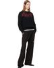 Palm Angels Palm Angels Black Big Neck Logo Sweater - 4
