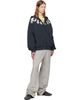 Palm Angels Palm Angels Black Big Neck Logo Zip Loose Hoodie - 4