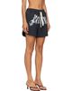 Palm Angels Palm Angels Black Big Waist Logo Sweat Shorts - 2