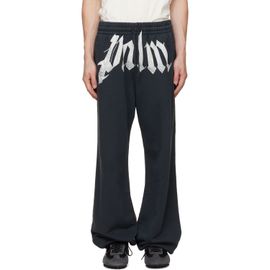 Palm Angels Palm Angels Black Big Waist Logo Sweatpants
