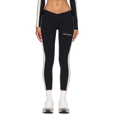 Palm Angels Palm Angels Black Classic Logo Low Track Leggings