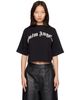 Palm Angels Palm Angels Black Curved Logo Boxy T-shirt - 1
