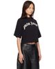 Palm Angels Palm Angels Black Curved Logo Boxy T-shirt - 2