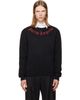 Palm Angels Palm Angels Black Curved Logo Knit Sweater - 1