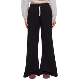 Palm Angels Palm Angels Black Curved Logo Sweatpants