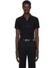 Palm Angels Palm Angels Black Logo Spray Regular Polo - 1