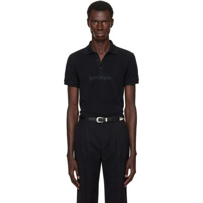 Palm Angels Palm Angels Black Logo Spray Regular Polo
