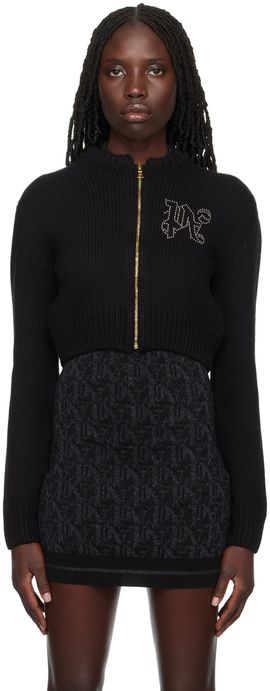 Palm Angels Palm Angels Black Monogram Stud Sweater