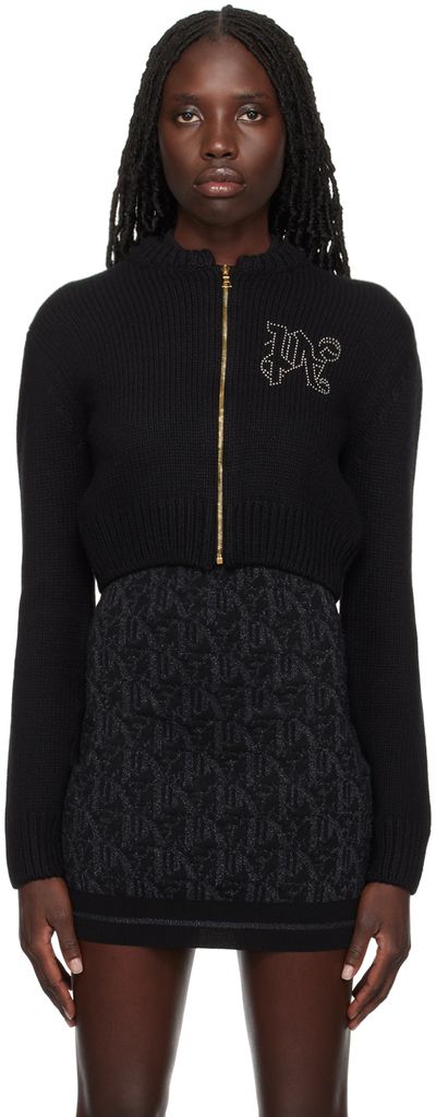 Palm Angels Palm Angels Black Monogram Stud Sweater