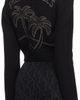 Palm Angels Palm Angels Black Monogram Stud Sweater - 3