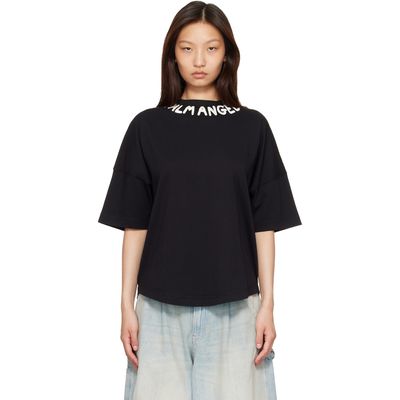 Palm Angels Palm Angels Black Neck Logo Over T-Shirt