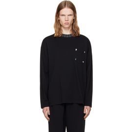 Palm Angels Palm Angels Black Palm Rib Long Sleeve T-shirt