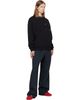Palm Angels Palm Angels Black Palm Rib Regular Crewneck Sweatshirt - 4