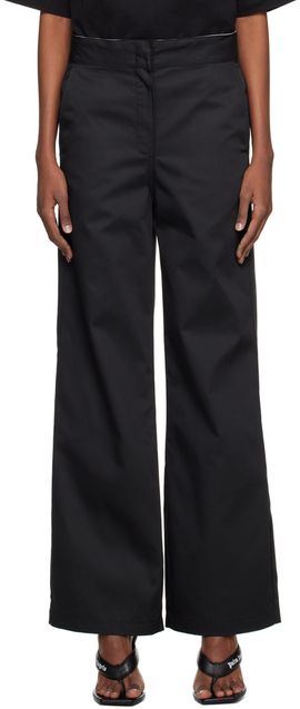 Palm Angels Palm Angels Black Reversed Waistband Trousers