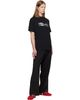 Palm Angels Palm Angels Black Stamp Logo Regular T-shirt - 4