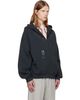 Palm Angels Palm Angels Black 'Surfer Dream' Zipped Loose Hoodie - 2
