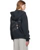 Palm Angels Palm Angels Black 'Surfer Dream' Zipped Loose Hoodie - 3