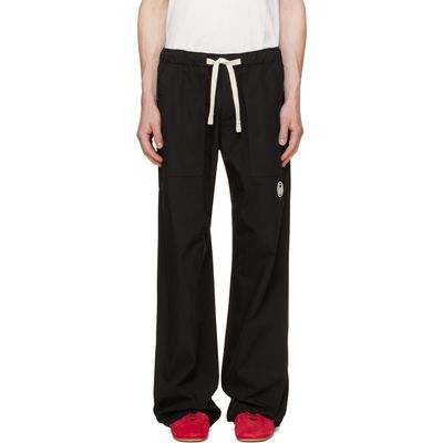 Palm Angels Palm Angels Black Tree Logo Loose Trousers