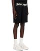 Palm Angels Palm Angels Black Waist Logo Sweat Shorts - 2