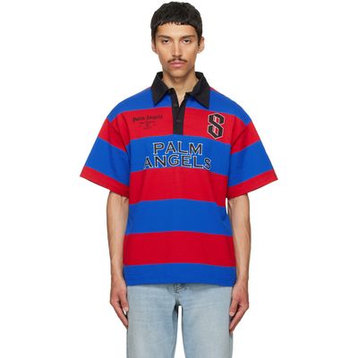 Palm Angels Palm Angels Blue & Red CB Palm Sport Stripes S/S Polo