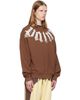 Palm Angels Palm Angels Brown Big Neck Logo Loose Sweatshirt - 2
