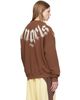 Palm Angels Palm Angels Brown Big Neck Logo Loose Sweatshirt - 3