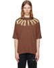 Palm Angels Palm Angels Brown Big Neck Logo Loose T-shirt - 1